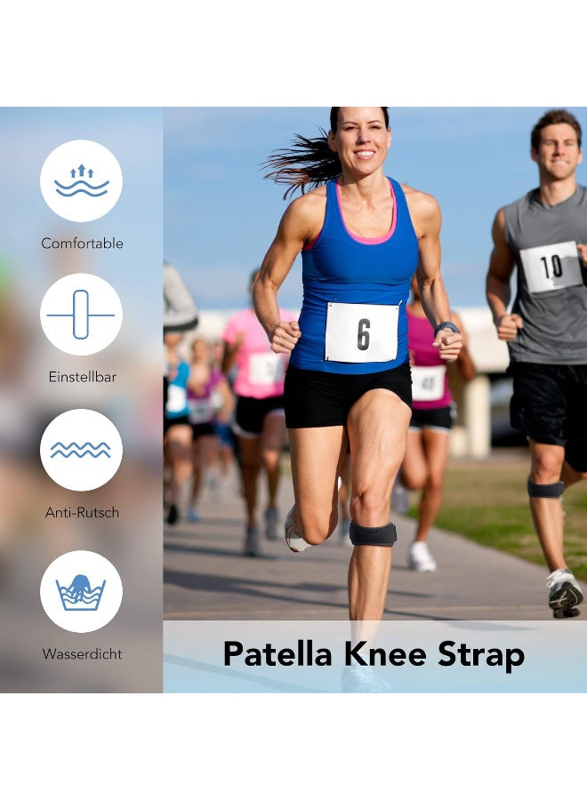 JOUDIYA 2 Pack Patella Tendon Knee Strap, Knee Support Brace Anti-slip with Silicone Pad for Running, Hiking, Football, Volleyball, Tennis - Image 4